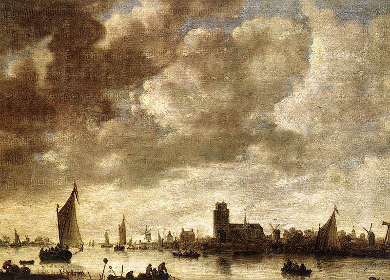 Jan van Goyen View of the Merwede before Dordrecht Spain oil painting art